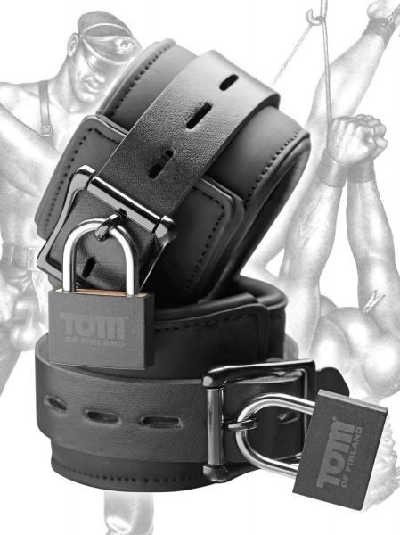 Tom Of Finland Neoprene Wrist Cuffs Black
