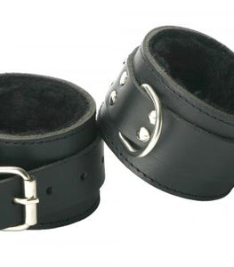 Strict Leather Fur Lined Wrist Cuffs