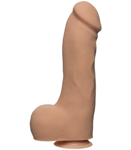 The D Master D 12 inches Dildo with Balls Ultraskyn Beige