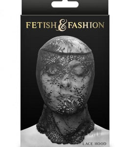 Fetish Fashion Lace Hood Blk