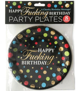 Happy Fn Birthday Plates 8pk