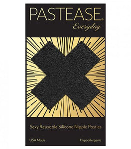 Pastease Reusable Luxury Suede Cross - Black O/s