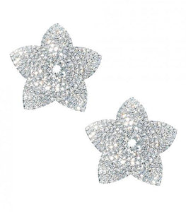 Neva Nude Burstin Blooms Crystal Jewel Reusable Silicone Nipple Pasties - Clear O/s