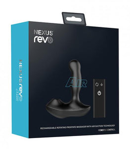 Nexus Revo Air Rotating Prostate Massager W/suction - Black