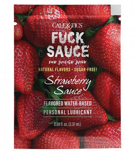Fuck Sauce Flavored Water Based Personal Lubricant Sachet - .08 Oz Strawberry