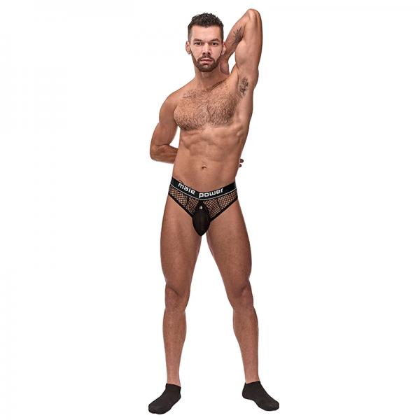 Mp Cock Pit Net Cock Ring Thong Blk Lx
