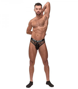 Mp Cock Pit Net Cock Ring Thong Blk Lx