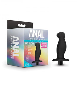 Anal Adventuresplatinum- Silicone Vibrating Prostate Massager 02- Black