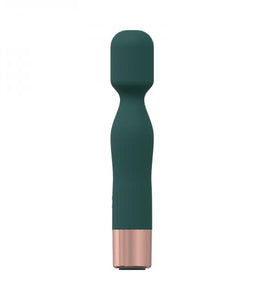 Loveline Glamour 10 Speed Mini-wand Silicone Rechargeable Waterproof Forest Green
