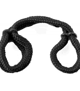 Fetish Fantasy Silk Rope Love Cuffs Black