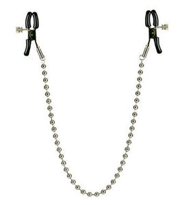 Nipple Clamps Silver Beaded Chain