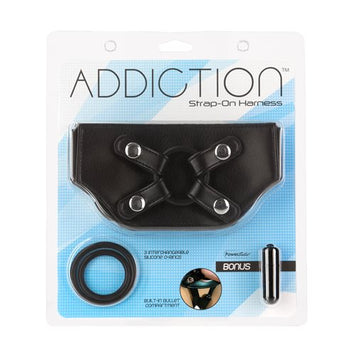Addiction Strap On Harness Black Default Title