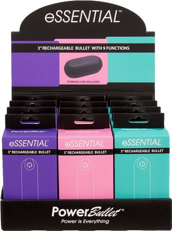 Power Bullet Essential 3.5in Rechargeable Bullet 12pc Display Default Title