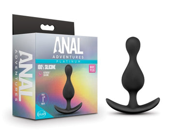 Anal Adventures Platinum Wave Plug Black Default Title