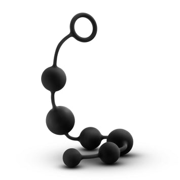 Anal Adventures Platinum Black Silicone Large Anal Beads Default Title