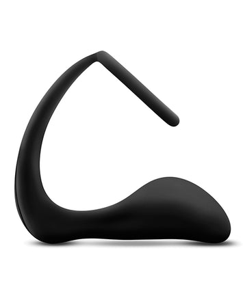 Anal Adventures Platinum Cock Ring Plug Black Default Title