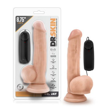 Dr Skin Dr Jay 8.75in Vibrating Cock W/ Suction Cup Vanilla Default Title