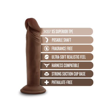 Dr Skin Plus 6in Poseable Dildo Chocolate Default Title