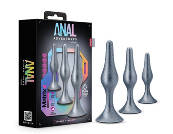 Anal Adventures Matrix Genesis Plug Kit Stellar Silver Default Title