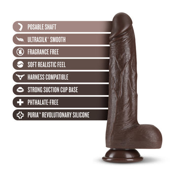 Dr Skin Dr Murphy 8in Dildo Thrusting Chocolate Default Title