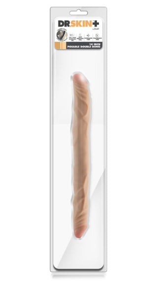 Dr Skin Plus - 14 Posable Double Dong - Beige