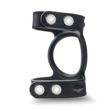 Performance Vs8 Silicone Double Cock & Ball Strap Black Default Title