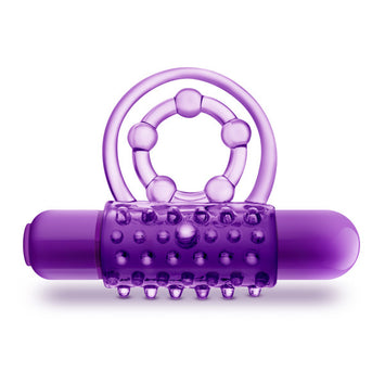 Play With Me The Player Vibrating Double Strap Cockring Purple Default Title