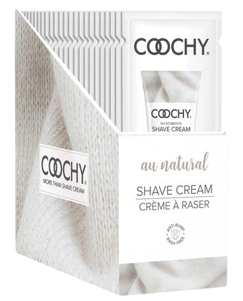 Coochy Shave Cream Au Natural Foil 15ml 24pc Display Default Title