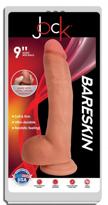 Jock Bareskin 9in Vanilla Dildo W/ Balls Default Title