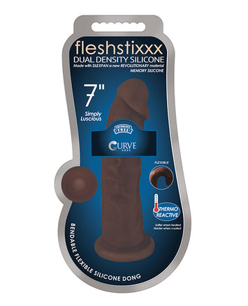 Fleshstixxx 7in Silicone Dildo No Balls Chocolate Default Title