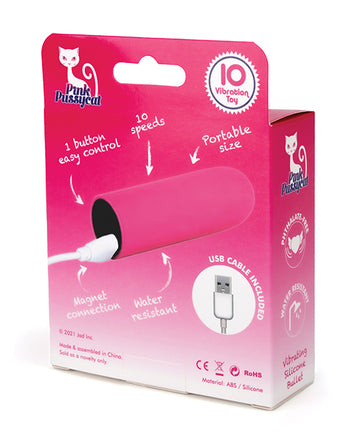 Pink Pussycat Silicone Bullet Vibrating Default Title
