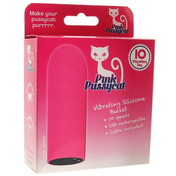 Pink Pussycat Silicone Bullet Vibrating Default Title