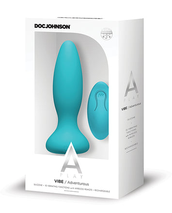 A-play Vibe Adventurous Anal Plug Rechargeable W/ Remote Teal