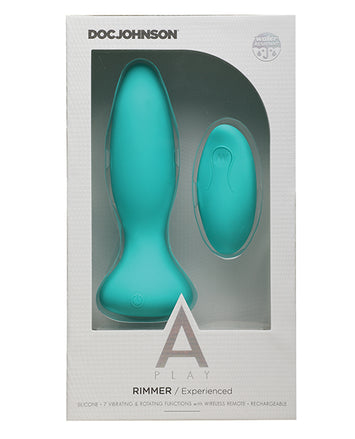 A-play Rimmer Experienced Anal Plug Rechargeable W/ Remote Teal