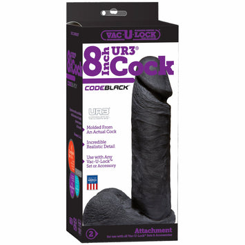 Vac U Lock Code Black 8in Ultraskyn Cock Default Title