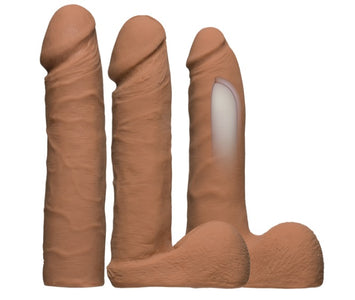 Vac-u-lock Vibrating Dual Density Ultraskyn Set Caramel