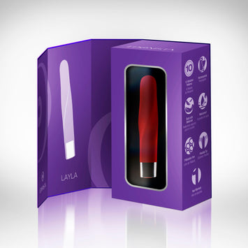Edonista Layla Twist Bullet Silicone Vibe Red Default Title