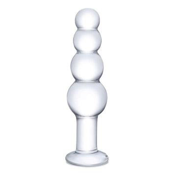 Glas 7.25 Glass Beaded Butt Plug