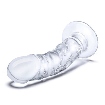 Glas 7 Curved Realistic Glass Dildo W Veins