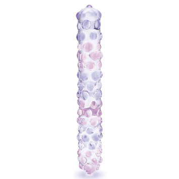 Glas 9 Purple Rose Nubby Dildo