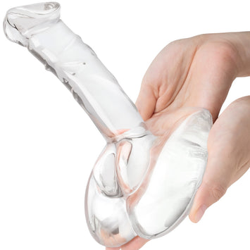 Glas 7.5in Rideable Standing Glass Cock W/ Stability Base Default Title