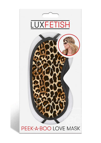 Lux Fetish Peek-a-boo Love Mask Leopard Default Title