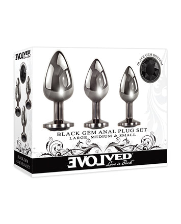 Evolved Gem Black Anal Plug Set Default Title