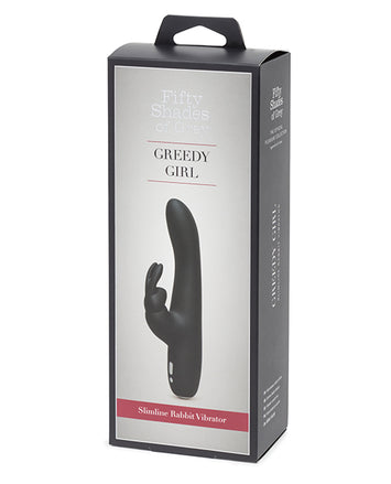 Fifty Shades Of Grey Greedy Girl Rechargeable Slimline Rabbit Vibrator Default Title
