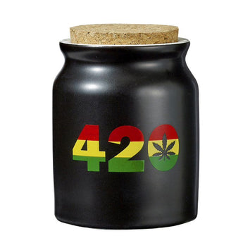Matte Black 420 Stash Jar Default Title