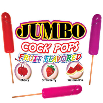 Jumbo Fruit Flavored Cock Pops 6pc Display Default Title