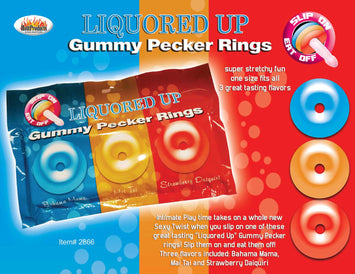 Liquored Up Pecker Gummy Rings 3pk Default Title
