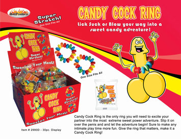 Candy Cock Ring 50 Pc Display Default Title