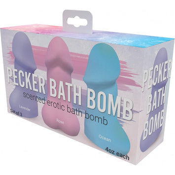 Pecker Bath Bomb 3pk Scented Lavender Rose & Ocean Default Title