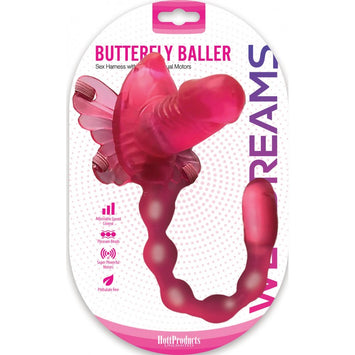 Wet Dreams Butterfly Baller Sex Harness W/ Dildo & Dual Motors Default Title